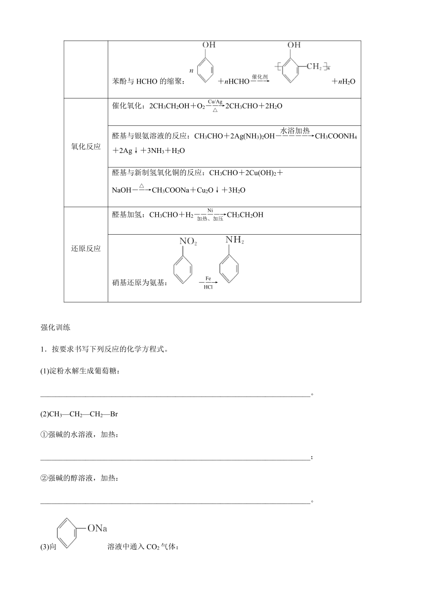 2021届高三化学二轮复习专题复习有机化学 官能团与有机重要反应 学案及训练（含解析）