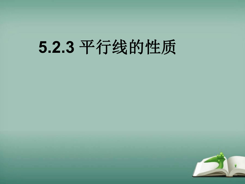 【精选备课】2022-2023学年华师大版数学七年级上册 5.2.3 平行线的性质 课件(共19张PPT)