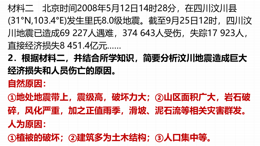 地理人教版2019必修第一册6.2 地质灾害（共26张ppt）