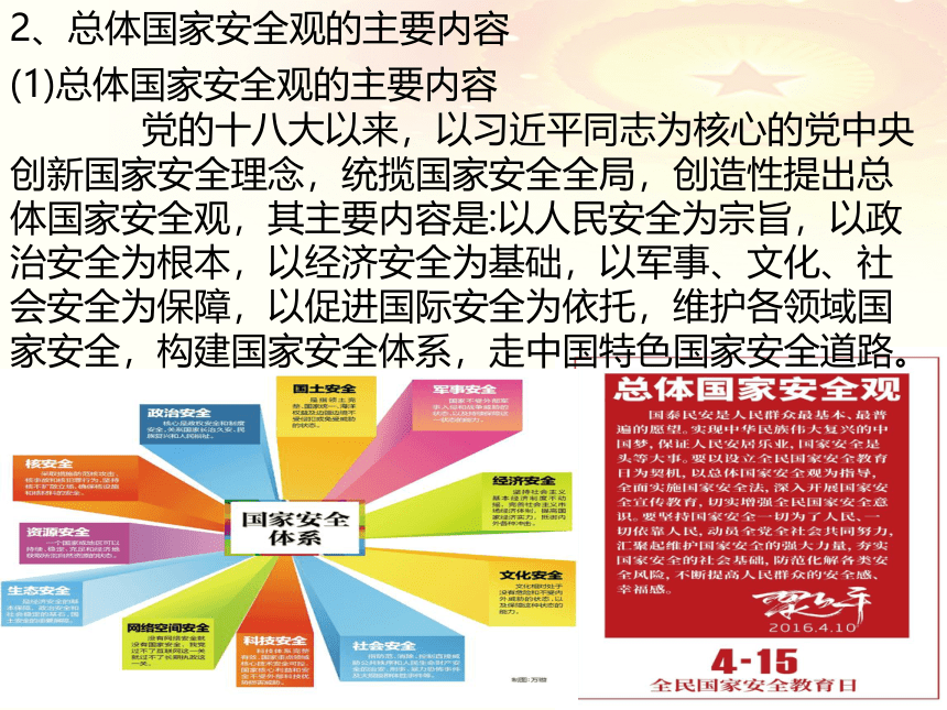 2021-2022学年习近平新时代中国特色社会主义思想学生读本7.1坚持总体国家安全观 课件(共24张PPT)