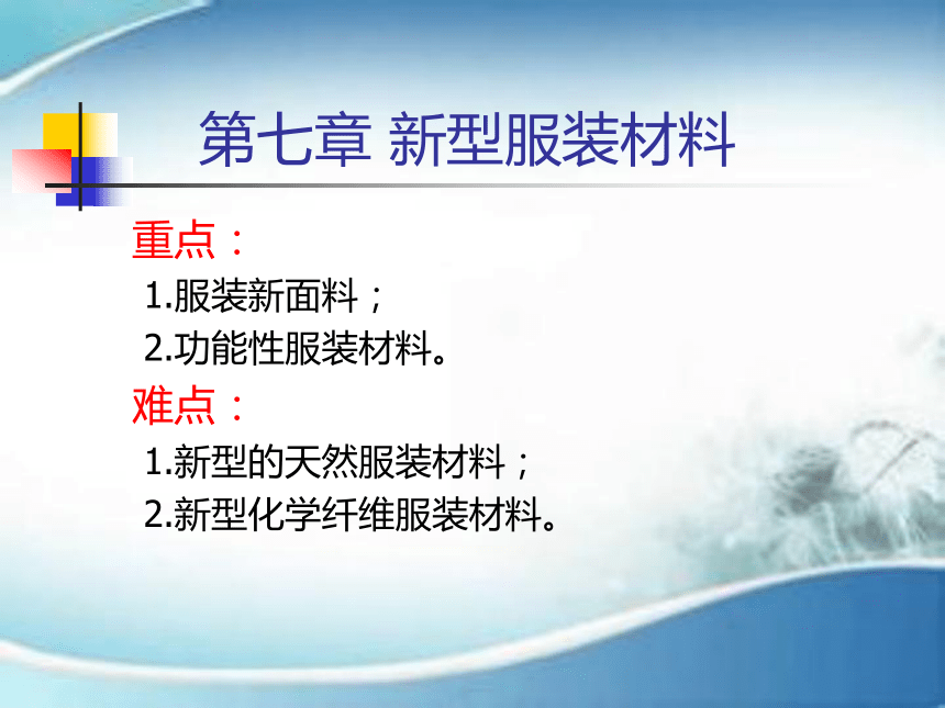 第五章 新型服装材料 课件(共44张PPT)-《服装材料》同步教学（中国纺织出版社）