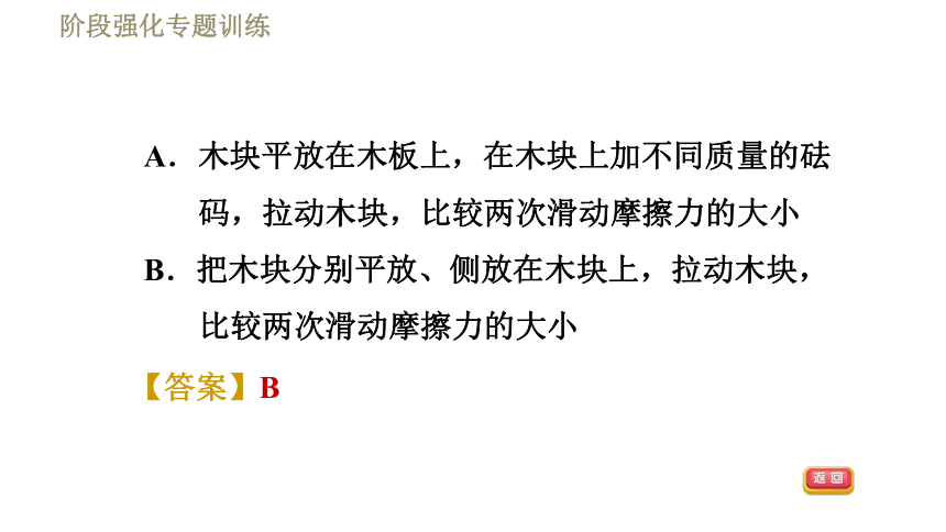 鲁科版八年级下册物理习题课件 第6章 阶段强化专题训练（二）  专训4  摩擦力的探究（20张）