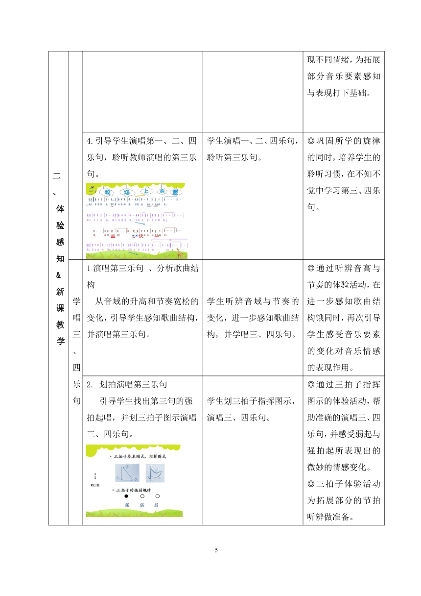 人音版（五线谱） (北京） 五年级上册音乐  第五单元 牧场上的家｜教案（表格式）