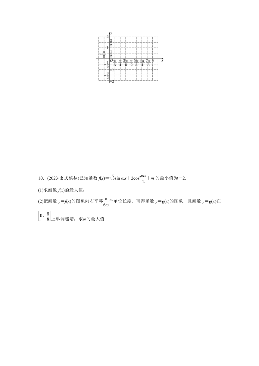 2024届高三数学一轮复习基础夯实练28：函数y＝Asin(ωx＋φ)（含答案）