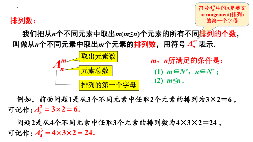 6.2.2排列数+课件(共22张PPT)-2022-2023学年高二下学期数学人教A版（2019）选择性必修第三册