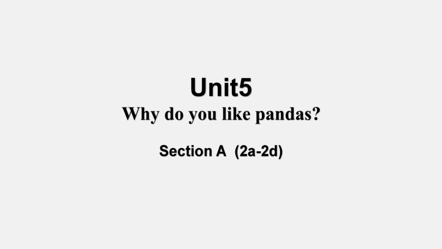 nit 5 Why do you like pandas? Section A 2a-2d课件(共24张PPT)2023-2024学年人教版七年级英语下册