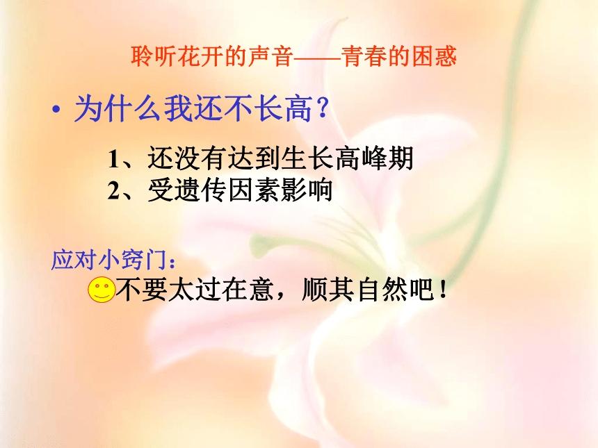 北师大版 六年级下册心里健康 第二十课 静听花开的声音｜课件（20张PPT）