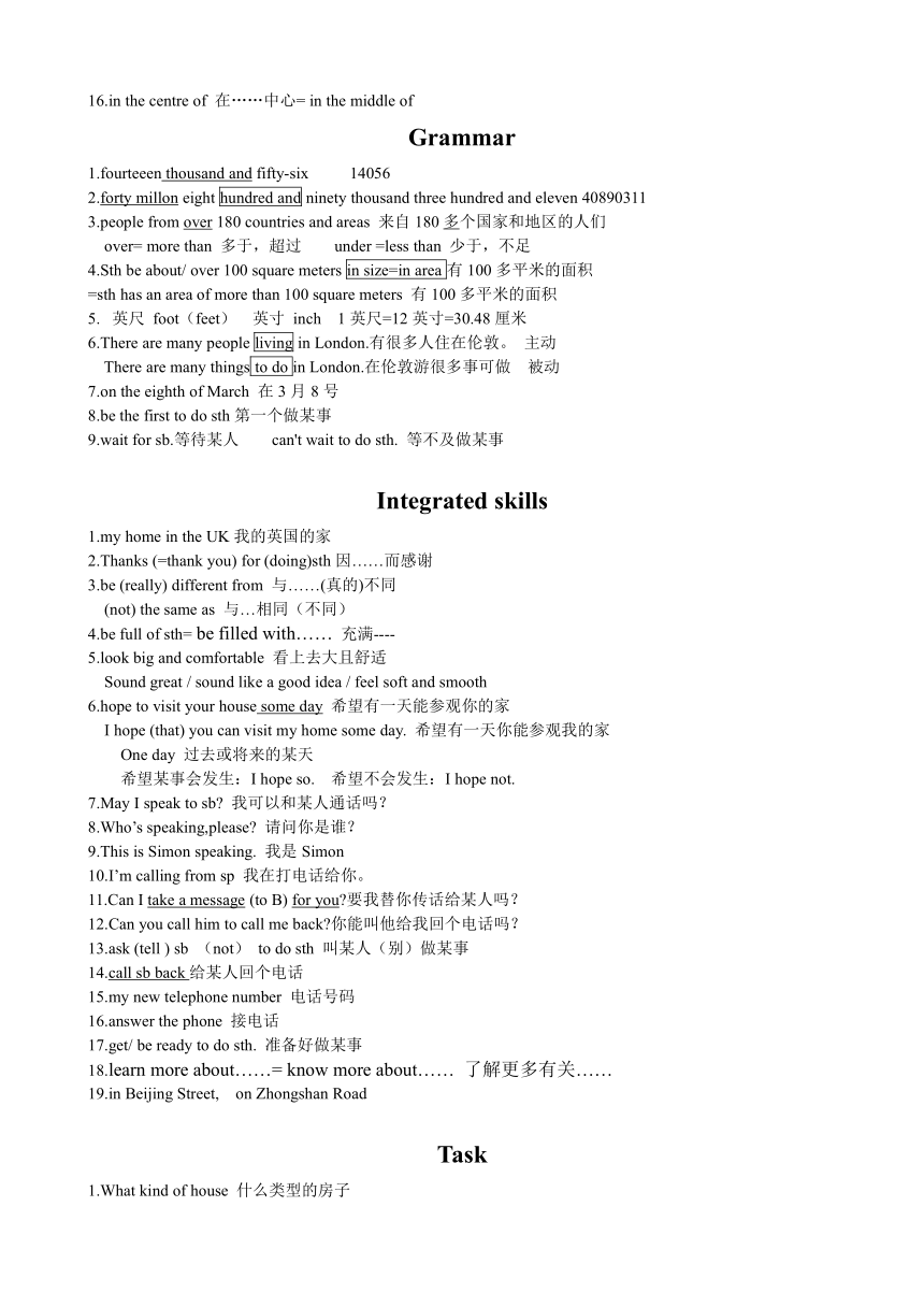 牛津译林版七年级下册 Unit 1-8词组整理