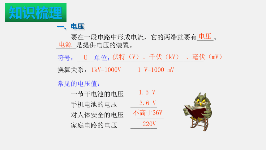 人教版 初中物理 九年级 第十六章 电压、电阻（单元复习课件， 27页ppt）