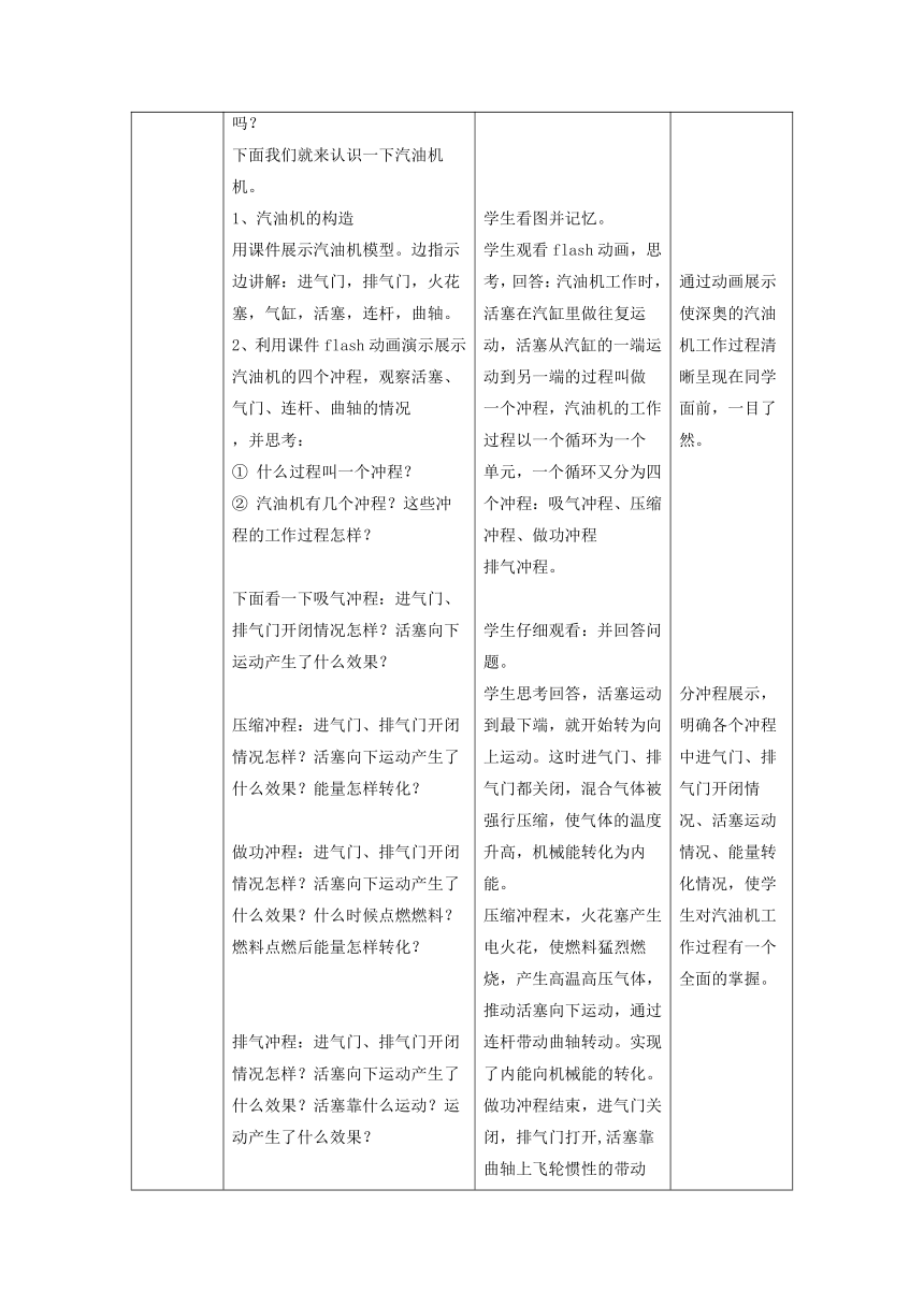 12.4热机与社会发展 教案 2022-2023学年粤沪版物理九年级上册（表格式）