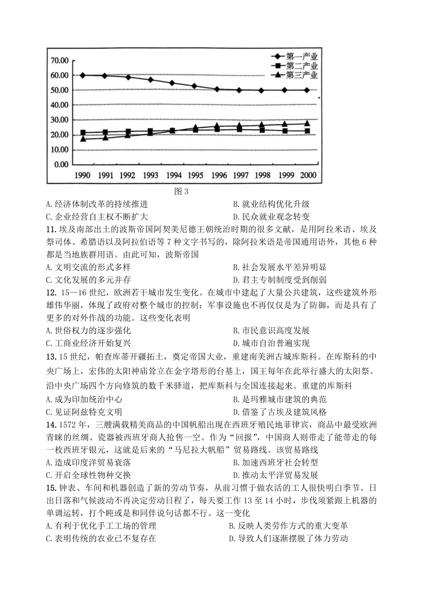 江苏省扬州中学2023-2024学年高二下学期4月期中考试历史试题（含答案）