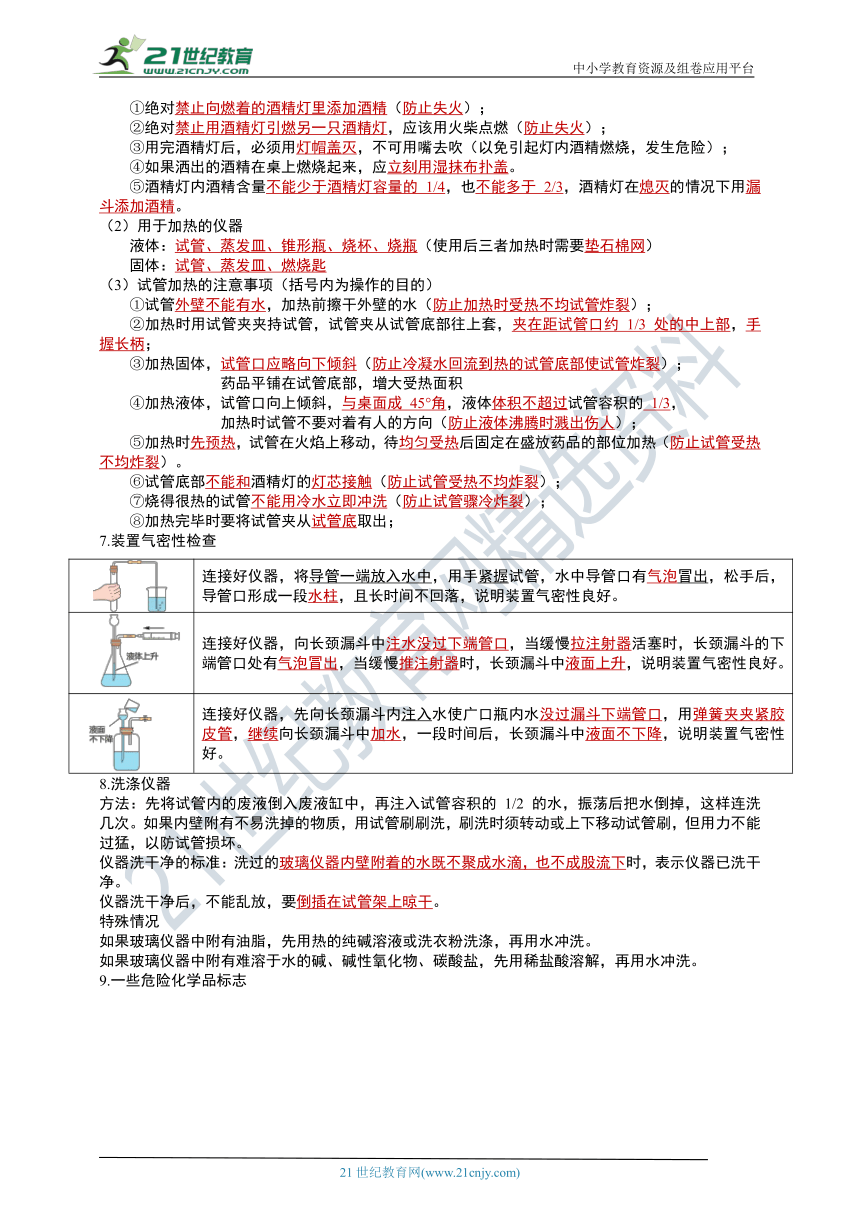 2023中考化学最后冲刺必读必背必练（三）