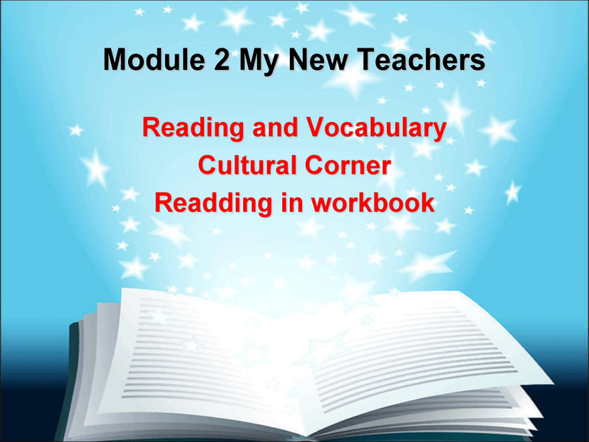 外研版必修一课件：Module 2 My New Teachers Reading&Vocabulary(共16张PPT)