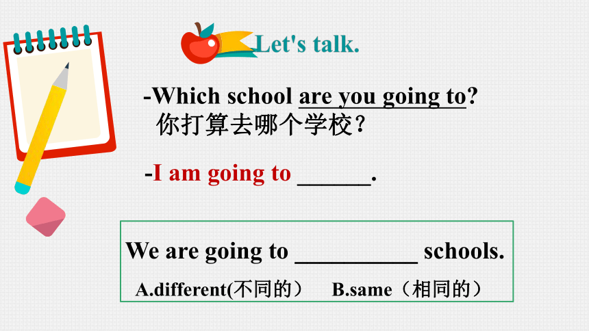 Module 10 Unit 1 We are going to different schools. 课件(共27张PPT)