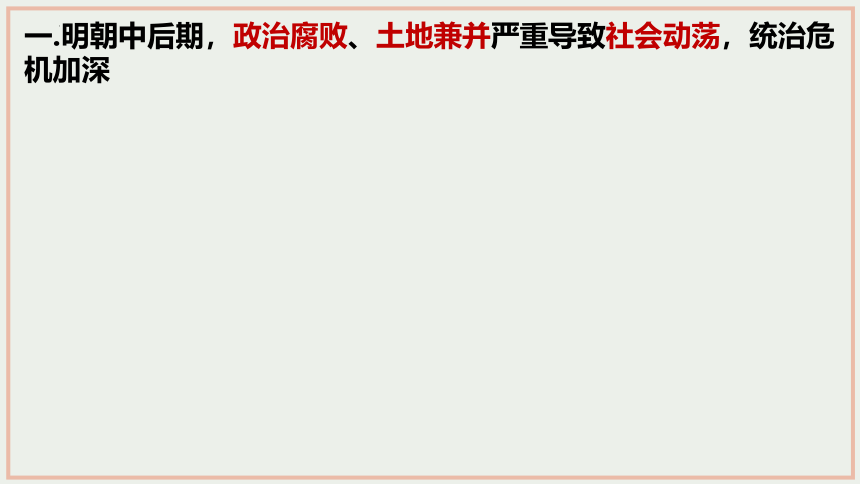 第17课 明朝的灭亡 课件（20张PPT）2022-2023学年部编版七年级历史下册