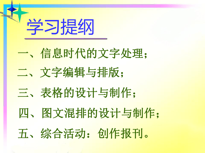 冀教版七年级全册信息技术 10.图文处理 课件（29张幻灯片）