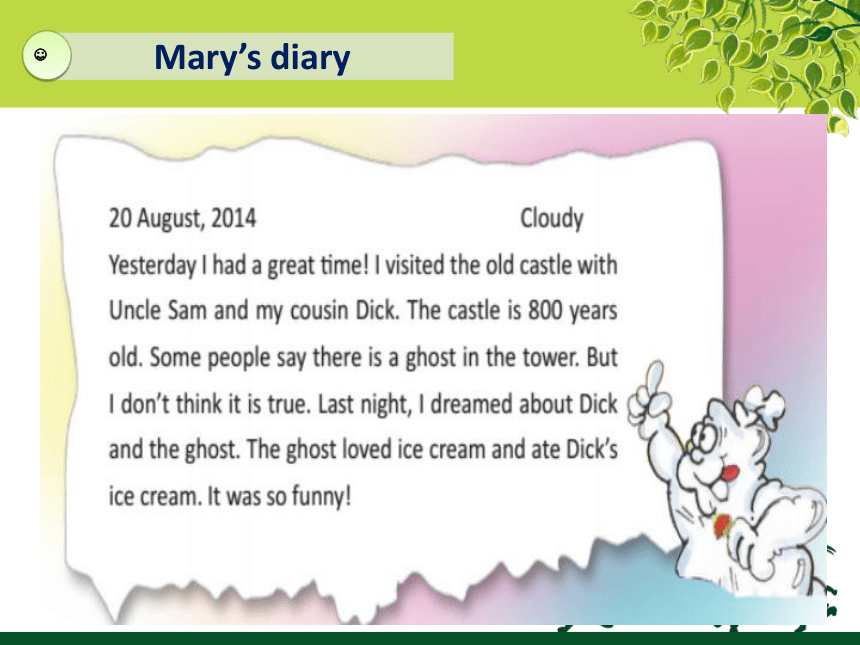 Unit 3 Mary's diary第4课时课件（共15张PPT）