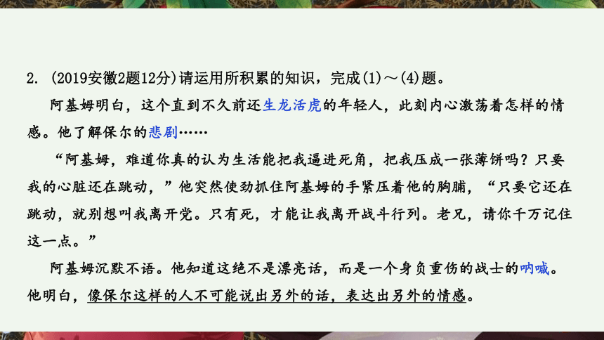 （安徽省）语文中考专题一  名著阅读 课件（91张PPT）