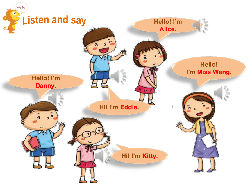 Module 1 Getting to know you Unit1 Hello  period 1 课件（共22张PPT）