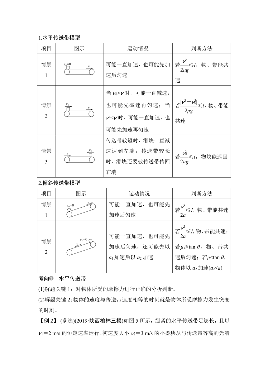 粤教版2021届高考物理一轮复习学案      动力学中的典型 模型  Word版含解析