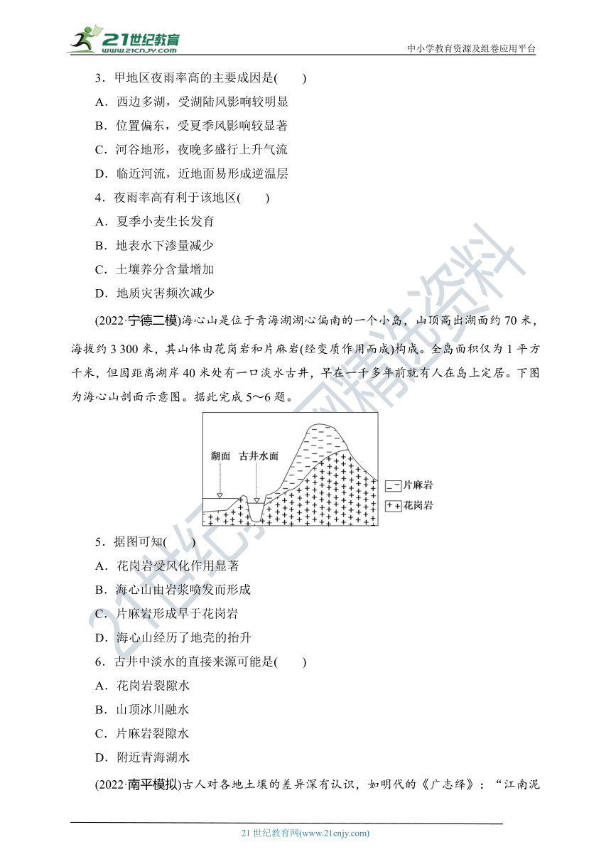 高考地理选择题专项训练规律应用型（word版，含答案及详解）