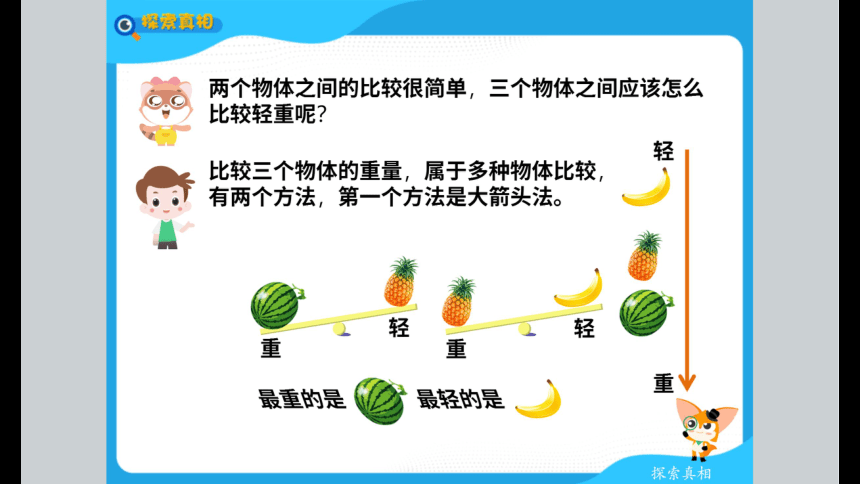 一年级暑假北师大版数学机构版课件 12比轻重(共63张PPT)