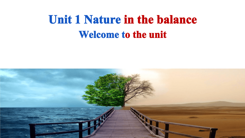 牛津译林版（2019）必修 第三册Unit 1 Nature in the balance Welcome to the unit 课件(共23张PPT)