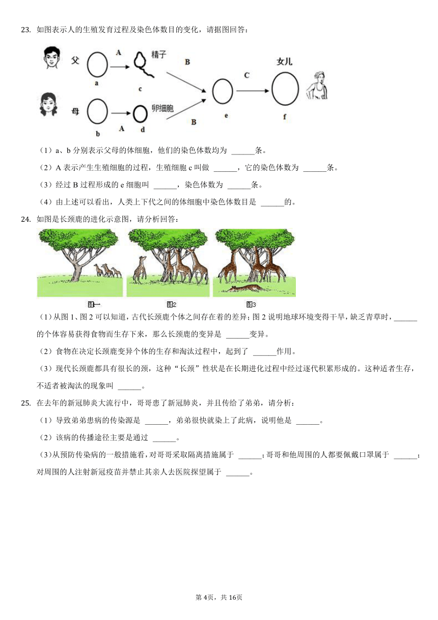 2020-2021学年河南省商丘市夏邑县八年级（下）期末生物试卷（word版，含解析）