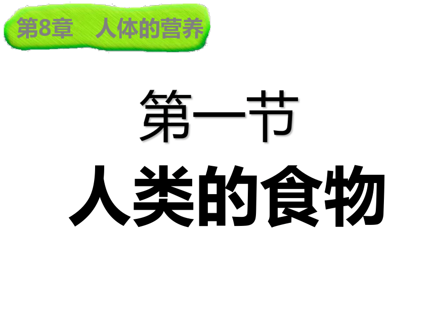 北师大版七年级下册生物8.1人类的食物课件(26张PPT)