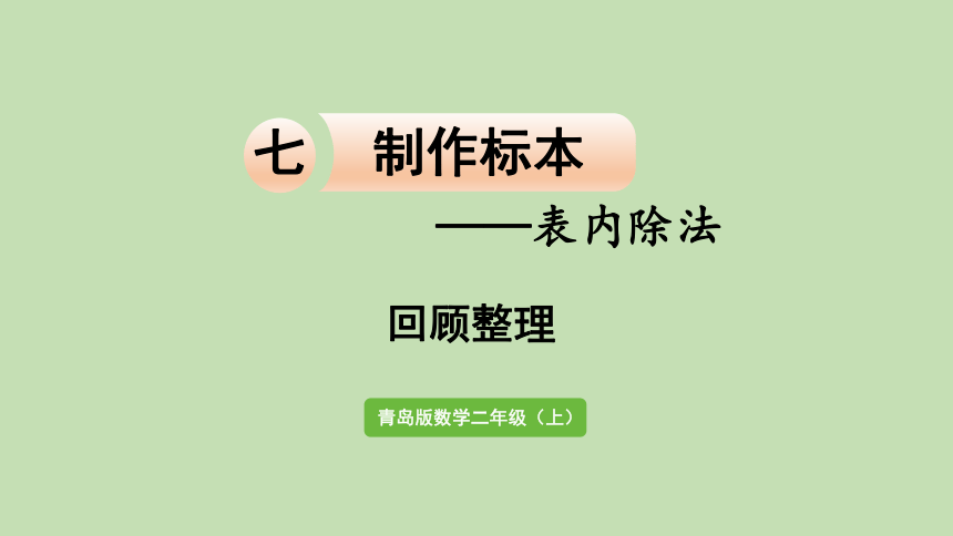 青岛版数学二年级上册 七制作标本——表内除法 回顾整理 课件（25张ppt）