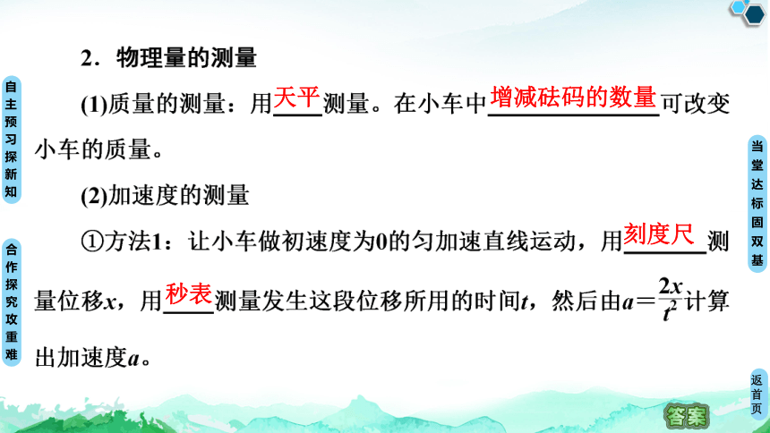 人教版（2019）高中物理 必修第一册4.2 实验：探究加速度与力、质量的关系课件