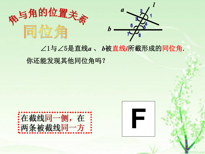 华东师大版七上数学 5.1.3同位角、内错角、同旁内角 课件(共22张PPT)