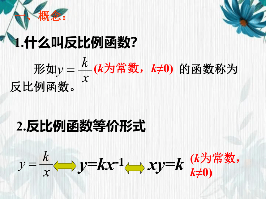 苏科版 八年级下册 第11章 反比例函数复习课  优质课件(共18张PPT)