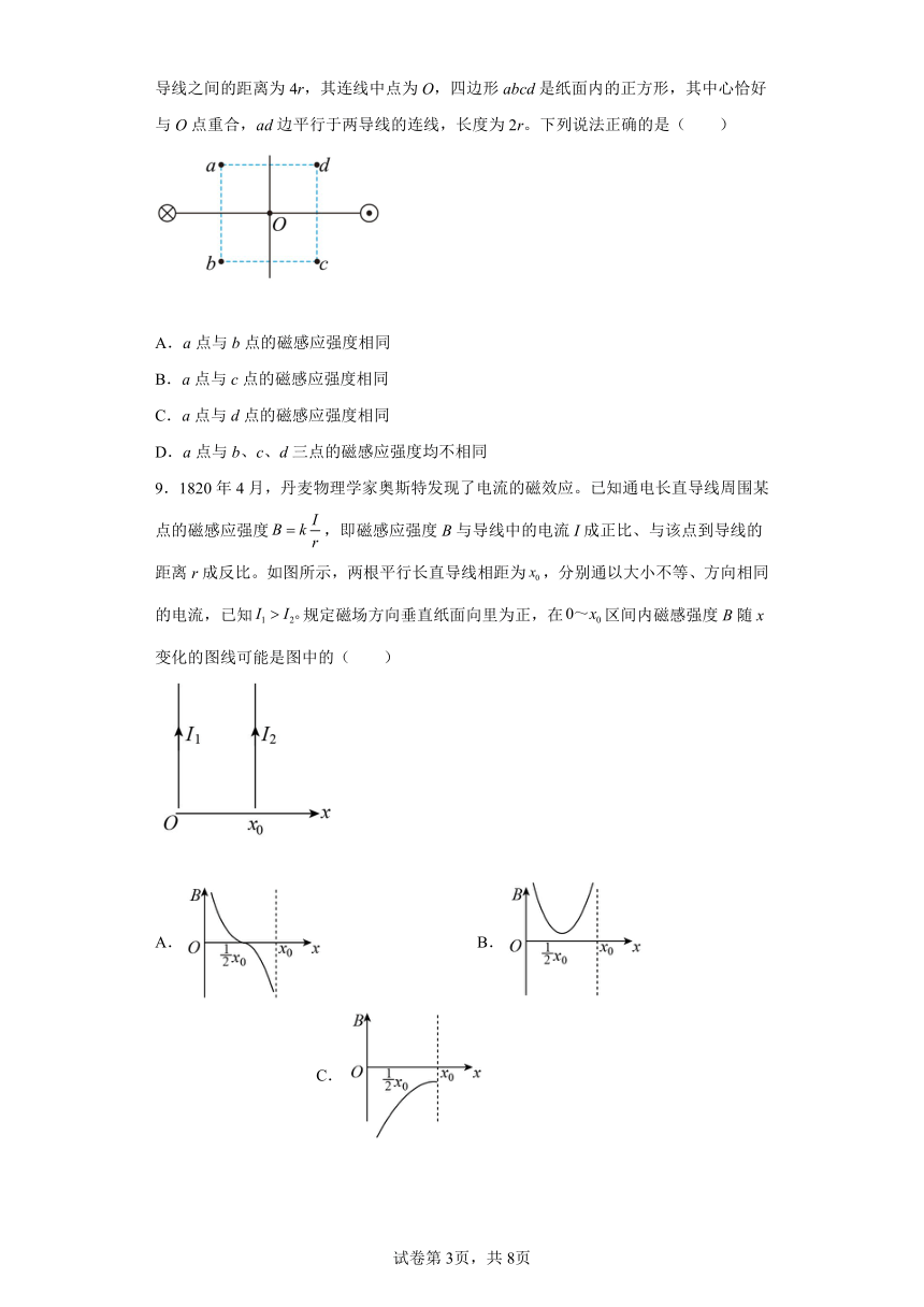 必修第三册5.1磁场及其描述同步练习 (word版含答案)