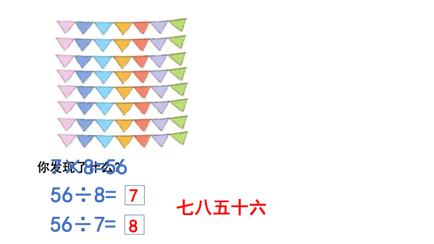 人教版数学二年级下册 用7、8、9乘法口诀求商 课件（14张PPT）