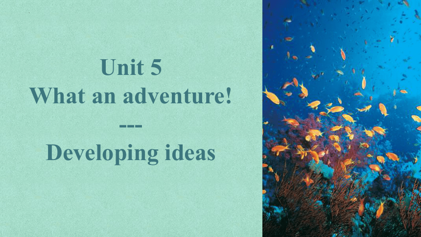外研版（2019）  必修第三册  Unit 5 What an Adventure!  Developing ideas课件（23张PPT）