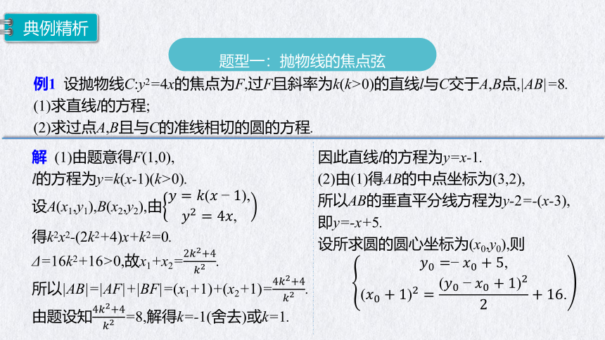 3.3.2抛物线的简单几何性质（第2课时）（共21张PPT）2022-2023学年高二上学期数学人教A版（2019）选择性必修第一册