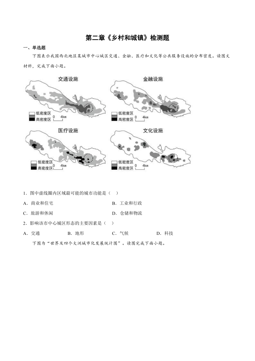 第二章《乡村和城镇》检测题（Word版含答案）