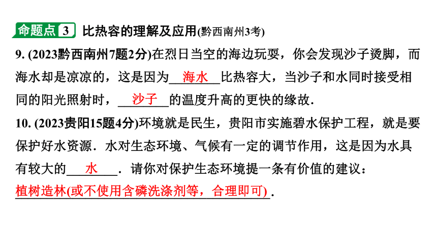 2024贵州中考物理二轮重点专题研究 第五章 内能 内能的利用 习题课件(共51张PPT)