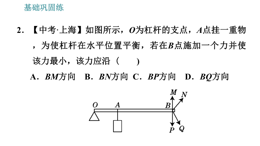 沪科版八年级下册物理习题课件 第10章 10.1.2   杠杆平衡条件的应用（32张）