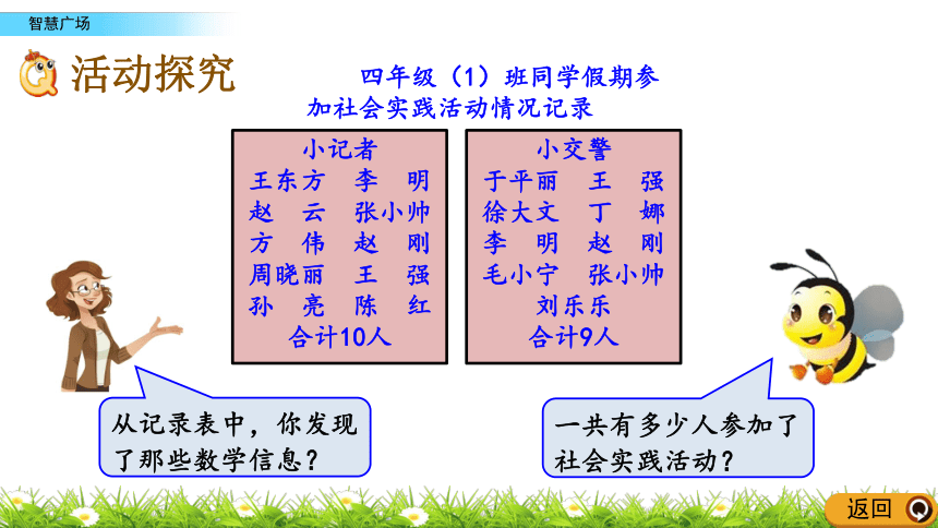 青岛五四制小学四年级上册数学课件7.3 智慧广场（16张ppt）