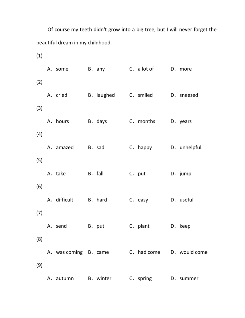 2022-2023学年外研版七年级下册英语期末专练5（时文阅读+完型填空）（含答案）