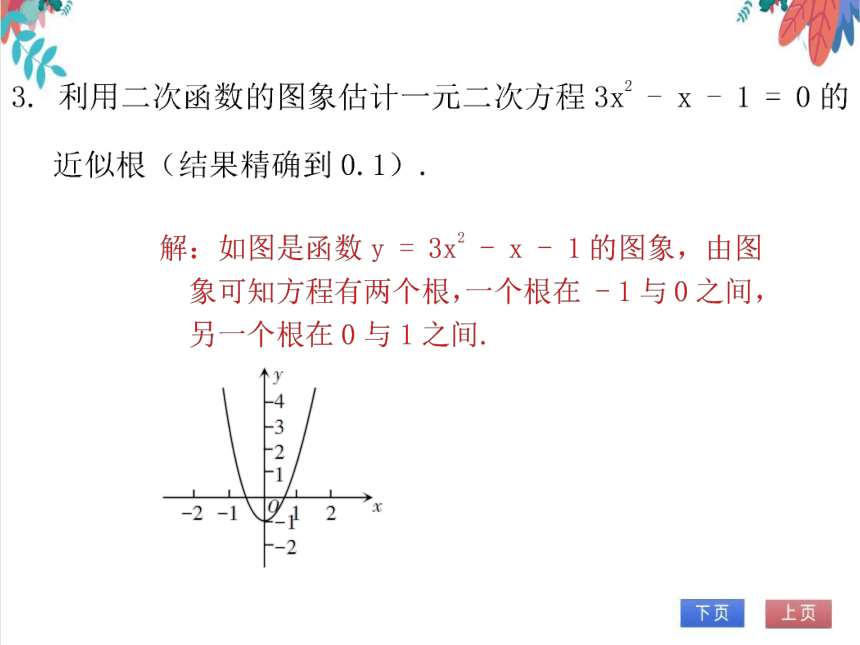 【北师大版】数学九(下) 2.5.2 二次函数与一元二次方程的关系（2） 同步练习本（课件版）