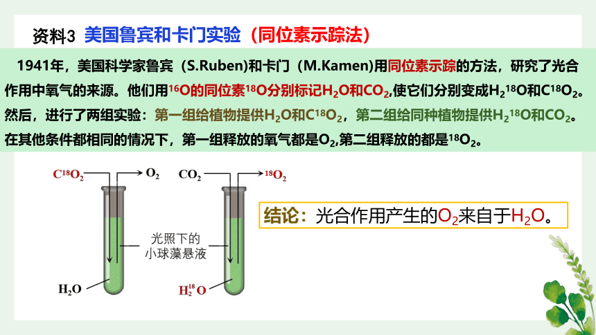 5.4光合作用与能量转化 第二课时 课件(共27张PPT)2022-2023学年高一上学期生物人教版（2019）必修1