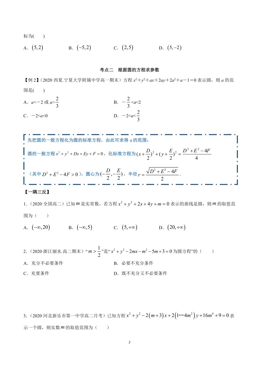 2.4 圆的方程（学生版无答案）
