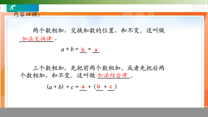 人教版四年级数学下册 3.1.2    加法运算定律的应用课件（共13张PPT）
