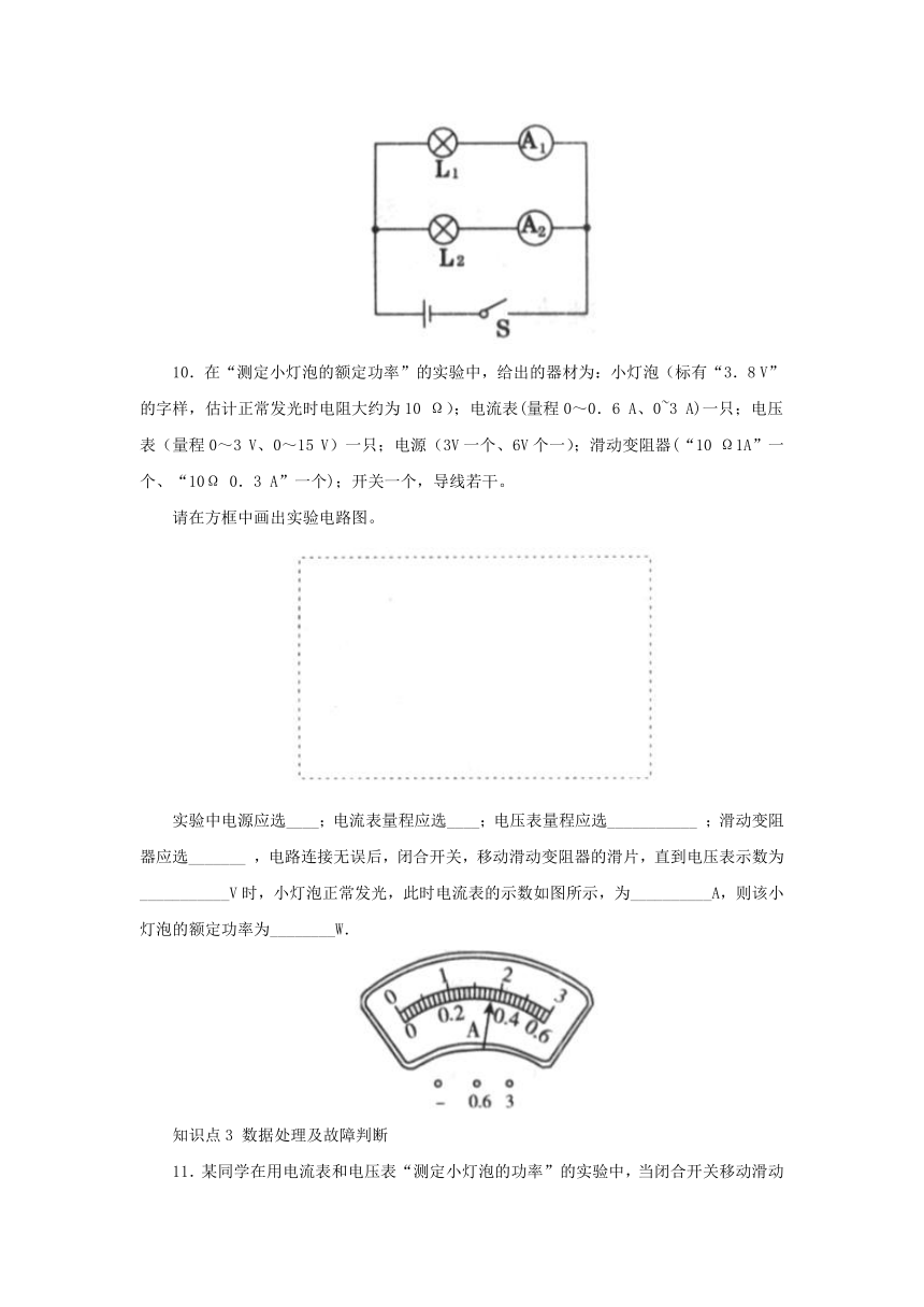 15.3怎样使用电器正常工作同步练习2022-2023学年粤沪版物理九年级上册（有答案）