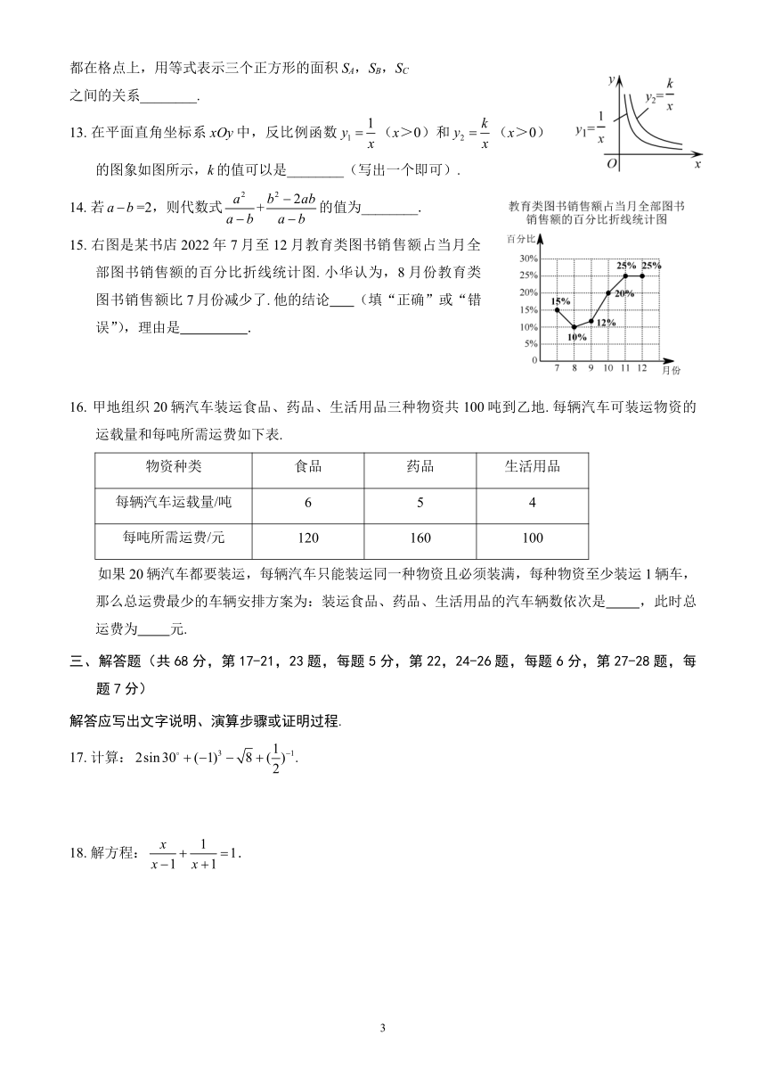 2023年北京市丰台区九年级二模数学试卷 （含答案）
