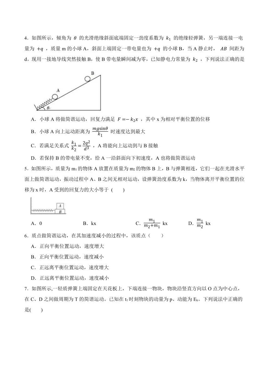 第2章机械振动综合训练（Word版含答案）