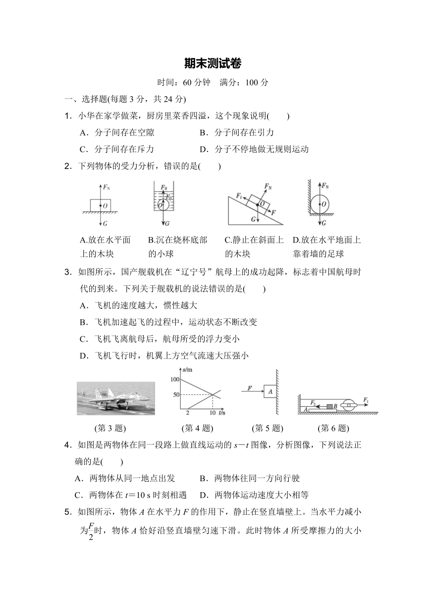 第二学期期末测试卷(2)-2021-2022学年沪粤版物理八年级下册（有答案）